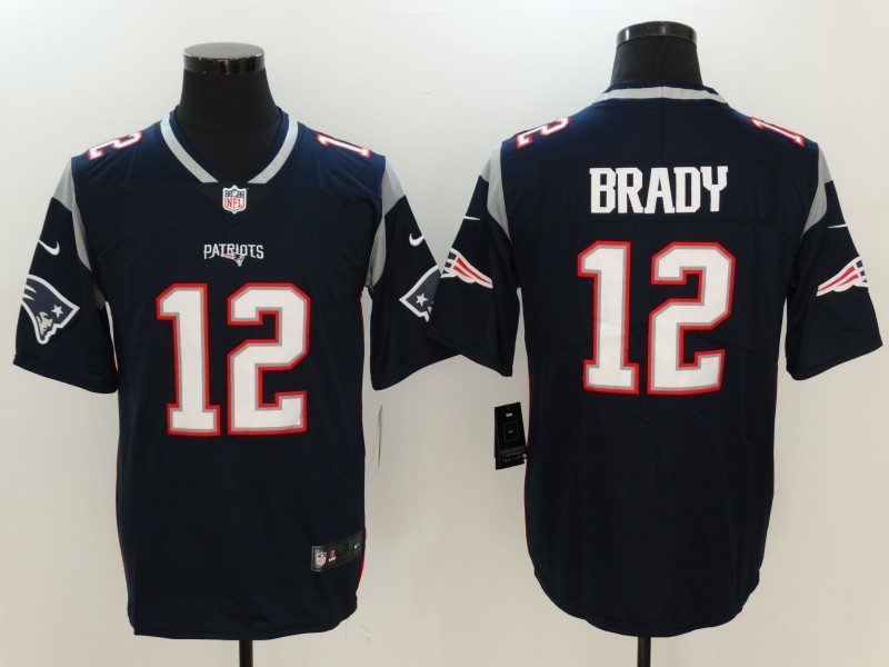 Men's New England Patriots Tom Brady #12 Jersey Navy