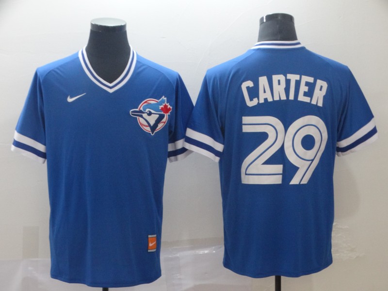 Men's Toronto Blue Jays Joe Carter #29 Blue Replica Player Jersey