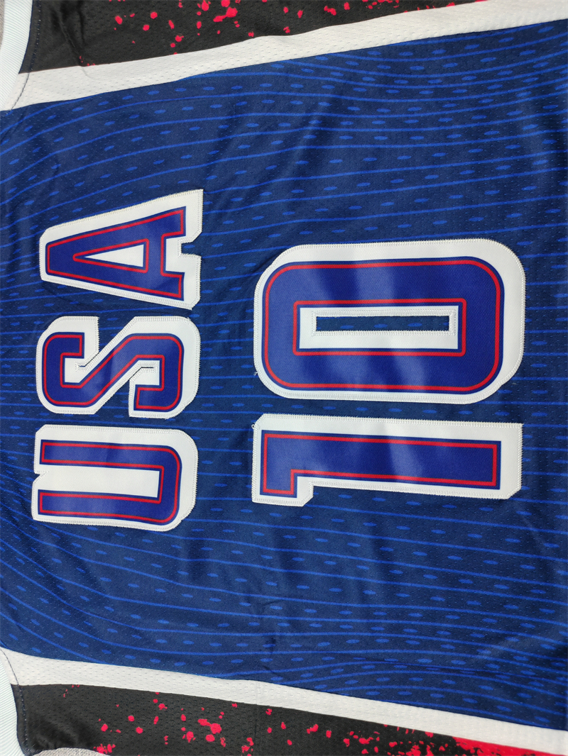 Men's 2024 USA Dream Team Jayson Tatum #10 Navy Authentic Player Jersey
