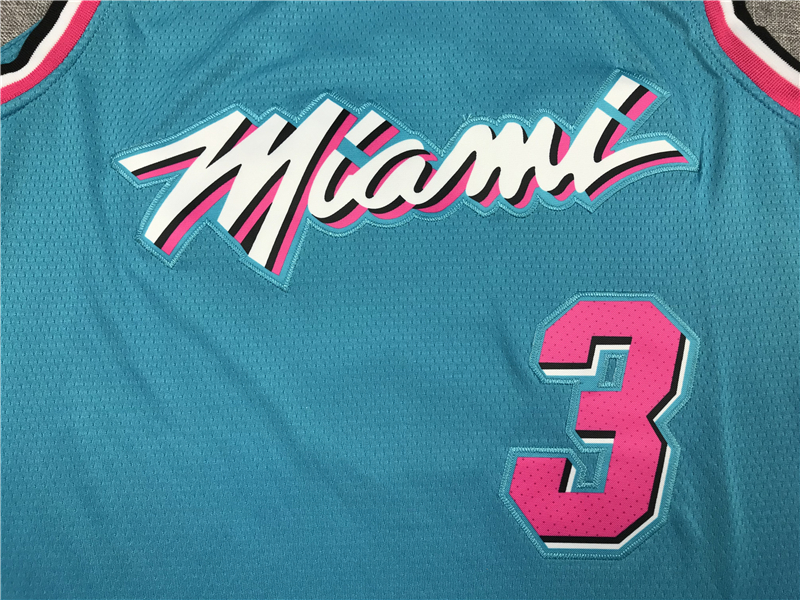 Men's Miami Heat Dwyane Wade #3 Blue Swingman Player Jersey
