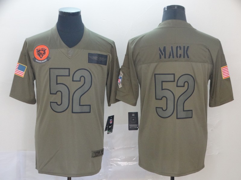 Men's Chicago Bears Khalil Mack #52 Brown Game Jersey
