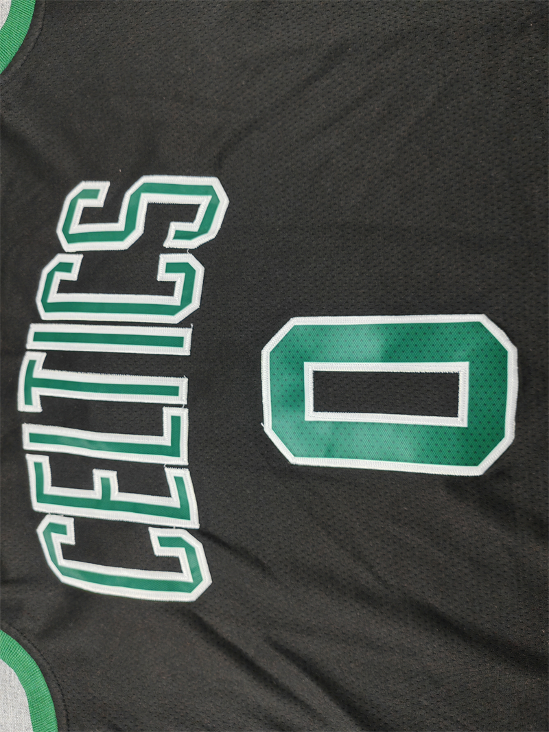 Men's Boston Celtics Jayson Tatum #0 Black Swingman Jersey - Statement Edition