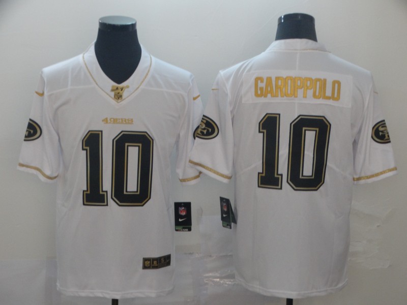 Men's San Francisco 49ers Jimmy Garoppolo #10 White Player Game Jersey
