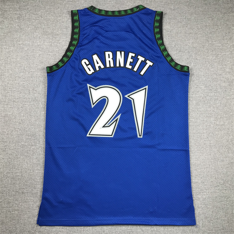 Men's Minnesota Timberwolves #21 Kevin Garnett Hardwood Classics Swingman Jersey