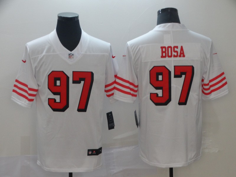 Men's San Francisco 49ers Nick Bosa #97 White Vapor Limited Jersey