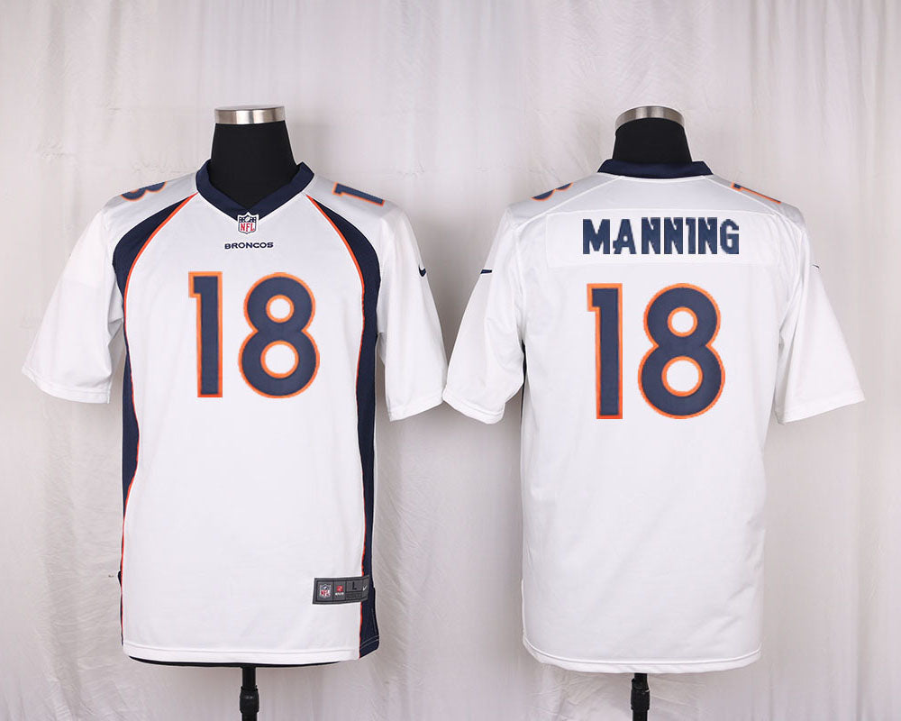 Men's Denver Broncos Peyton Manning #18 White Jersey