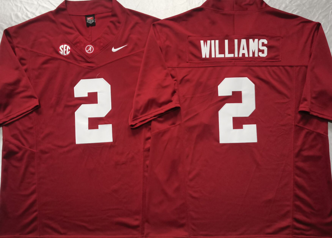 Men's Alabama Crimson Tide Ryan Williams #2 Red Game Jersey