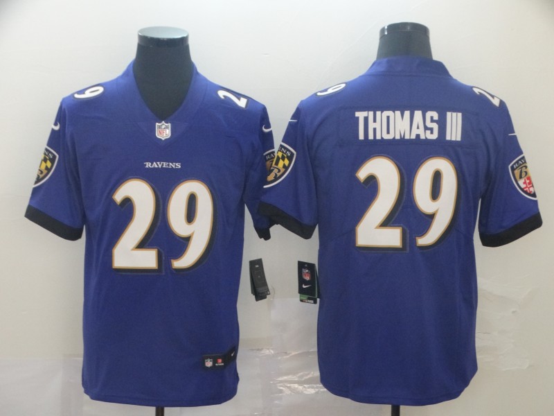 Men's Baltimore Ravens Earl Thomas III #29 Purple Game Jersey