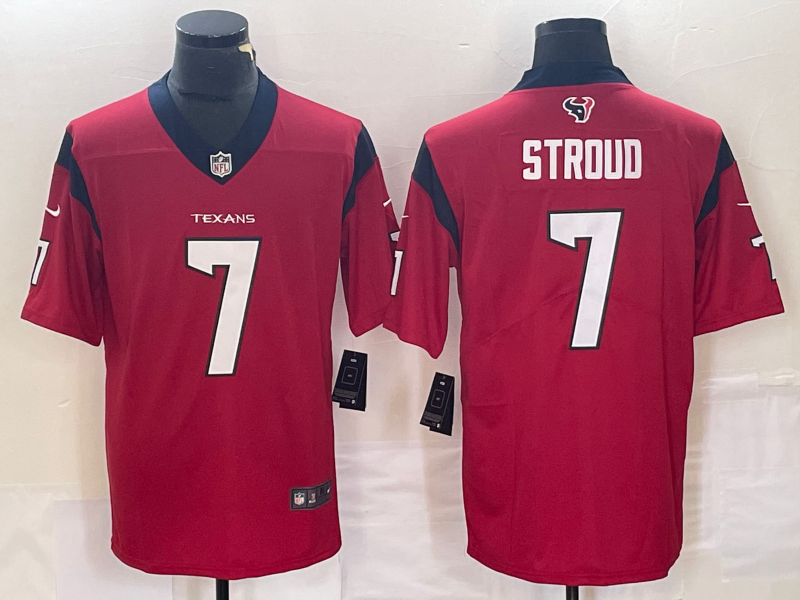 Men's Houston Texans C.J. Stroud #7 Red Game Jersey