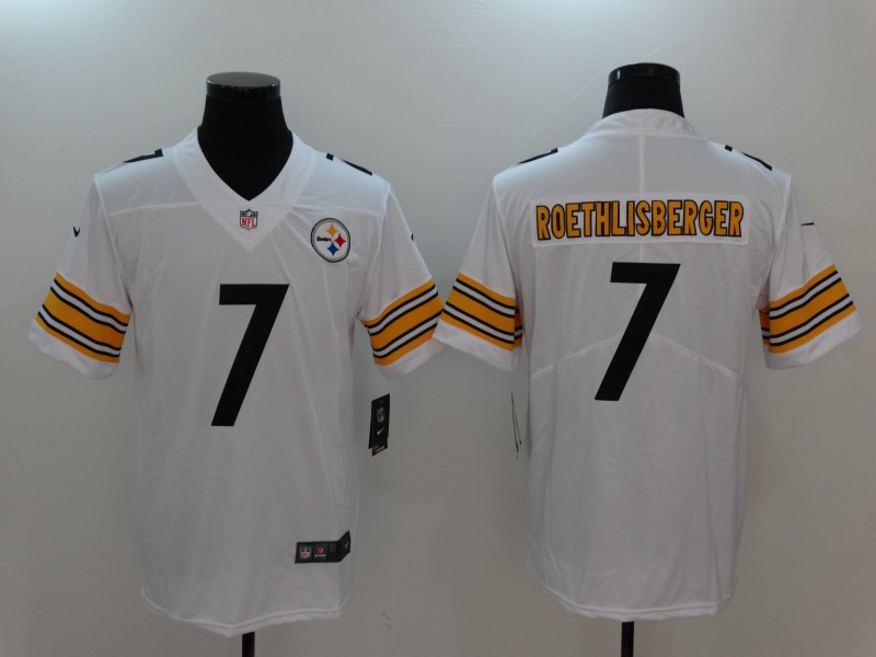 Men's Pittsburgh Steelers Ben Roethlisberger #7 White Game Jersey