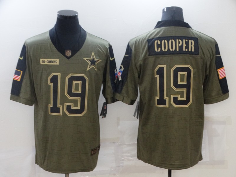 Men's Dallas Cowboys Amari Cooper #19 Brown Player Game Jersey