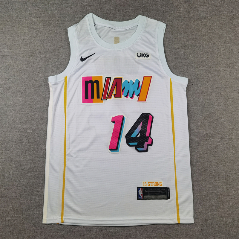 Men's Miami Heat Tyler Herro #14 White 2022/23 Fastbreak Jersey - City Edition