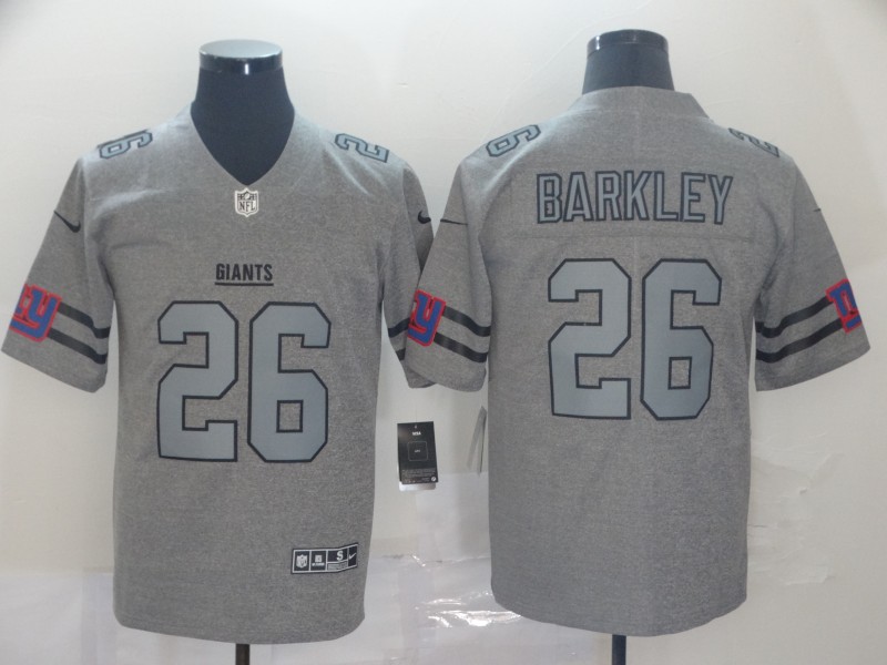 Men's New York Giants Saquon Barkley #26 Gray Game Player Jersey