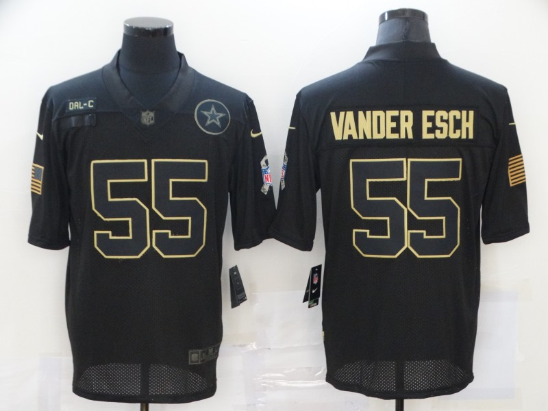 Men's Dallas Cowboys Leighton Vander Esch #55 Black Player Game Jersey