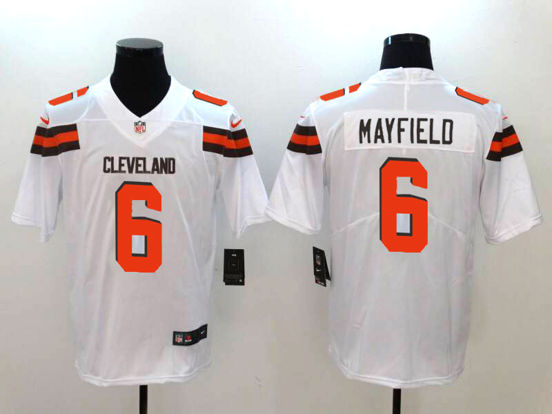 Men's Cleveland Browns Baker Mayfield #6 White Game Player Jersey