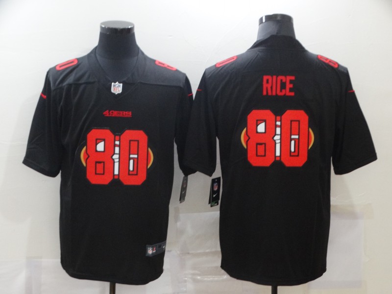 Men's San Francisco 49ers #80 Jerry Rice Black Alternate Game Jersey