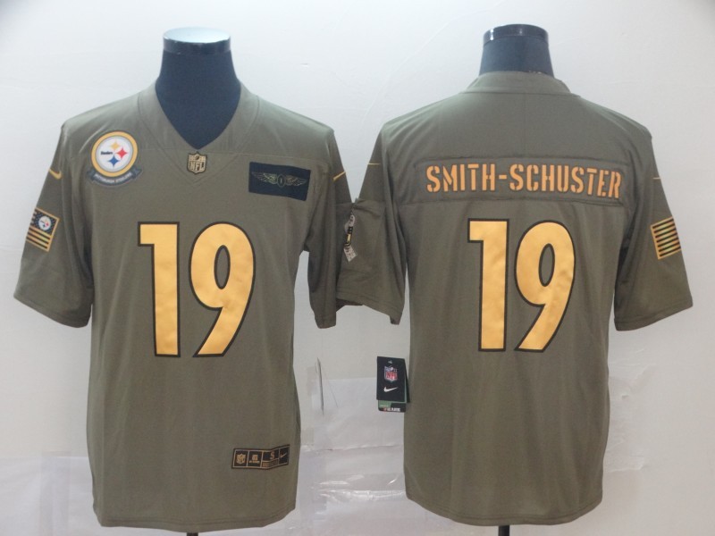 Men's Pittsburgh Steelers #19 JuJu Smith-Schuster Brown Player Game Jersey
