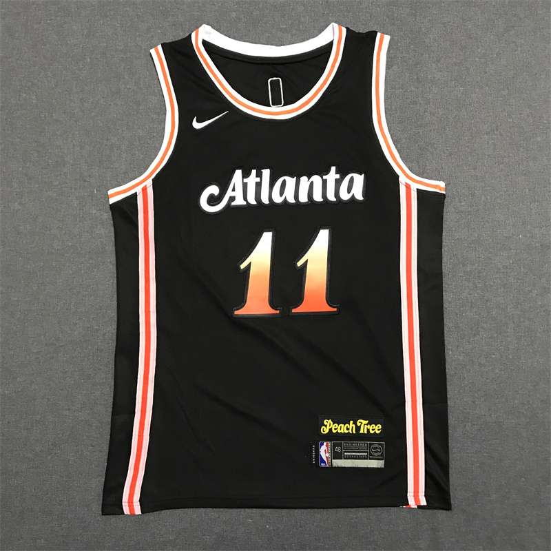 Men's Atlanta Hawks Trae Young #11 Black 2022/23 Swingman Jersey - City Edition