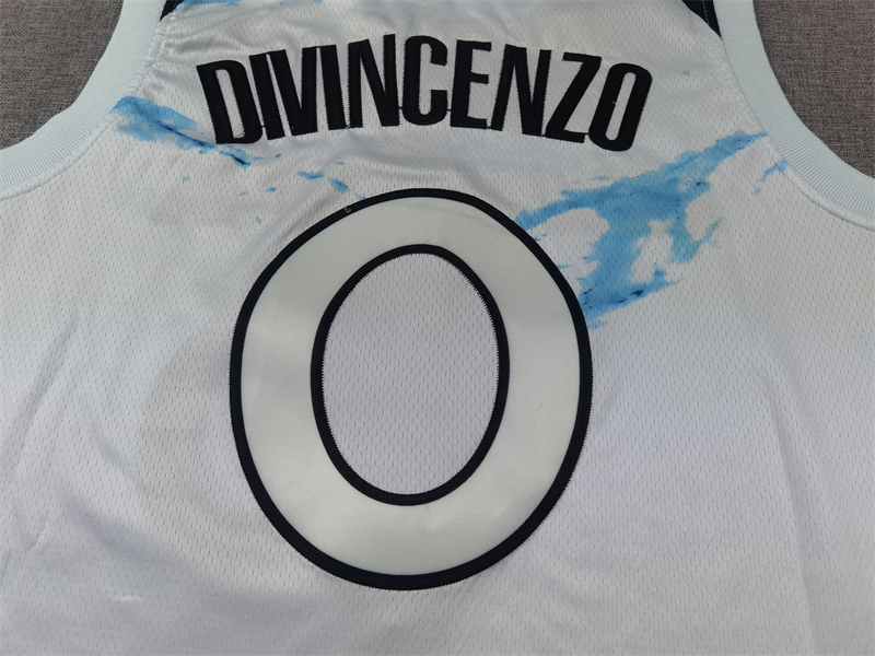 Men's Minnesota Timberwolves Donte DiVincenzo #0 White 2024/25 Swingman Player Jersey - City Edition