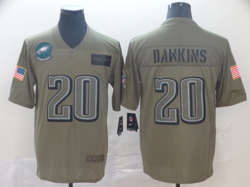 Men's Philadelphia Eagles Brian Dawkins #20 Brown Game Jersey