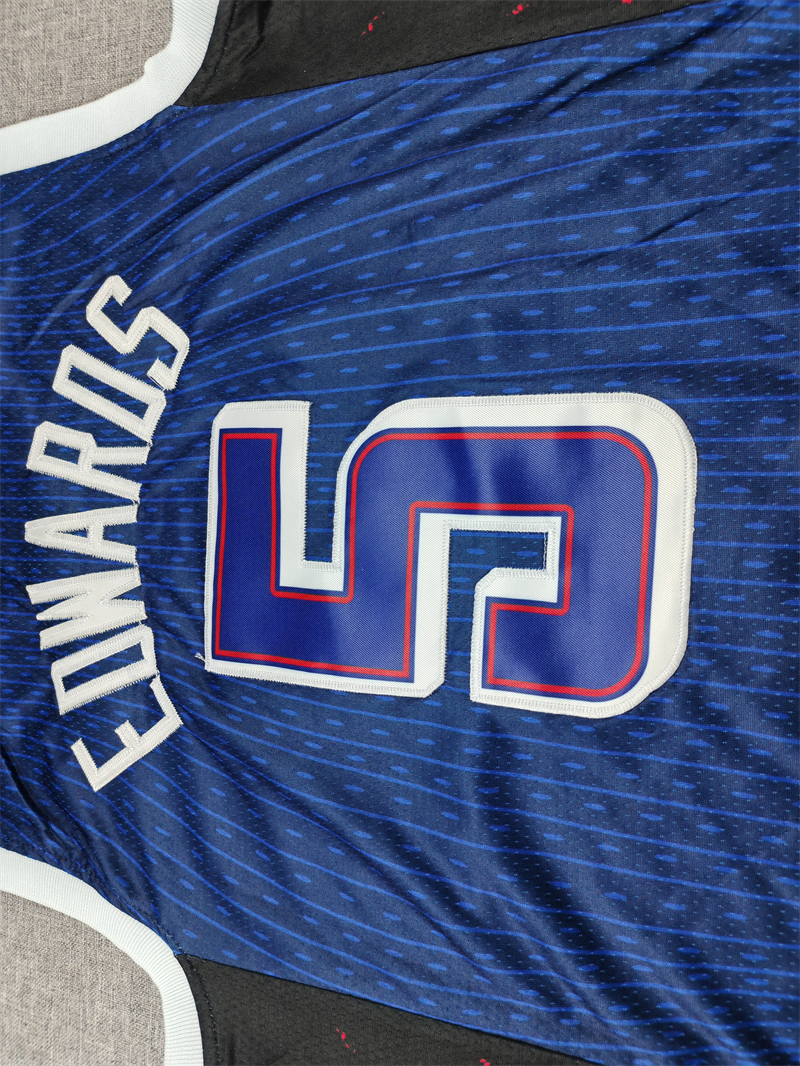 Men's 2024 USA Dream Team Anthony Edwards #5 Navy Authentic Player Jersey