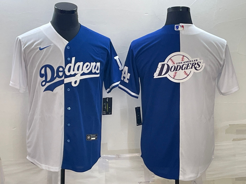 Men's Los Angeles Dodgers White/Blue Replica Baseball Jersey