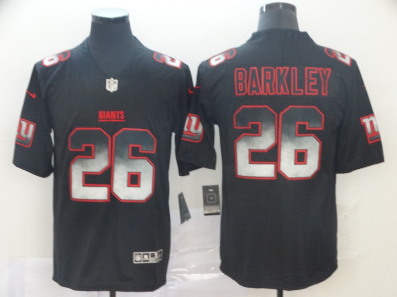 Men's New York Giants #26 Saquon Barkley Black Authentic Game Jersey