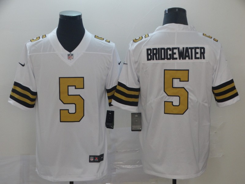 Men's New Orleans Saints Teddy Bridgewater #5 White Player Game Jersey