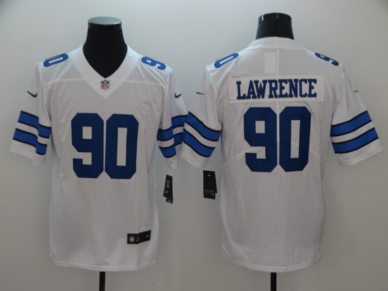 Men's Dallas Cowboys DeMarcus Lawrence #90 White Limited Game Jersey