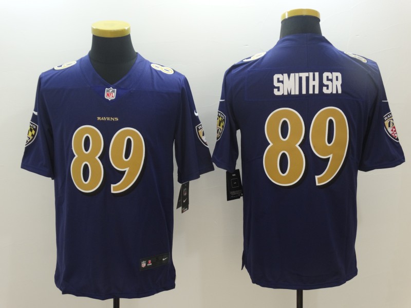 Men's Baltimore Ravens Steve Smith Sr #89 Purple Game Player Jersey