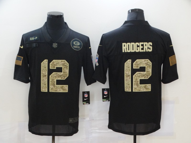Men's Green Bay Packers Aaron Rodgers #12 Black Game Jersey