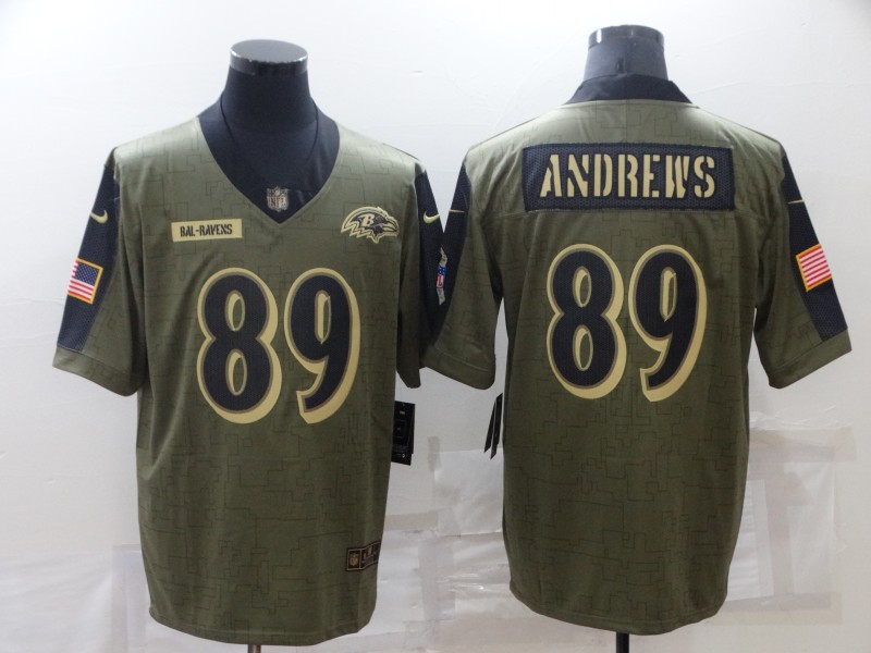 Men's Baltimore Ravens Mark Andrews #89 Brown Game Jersey