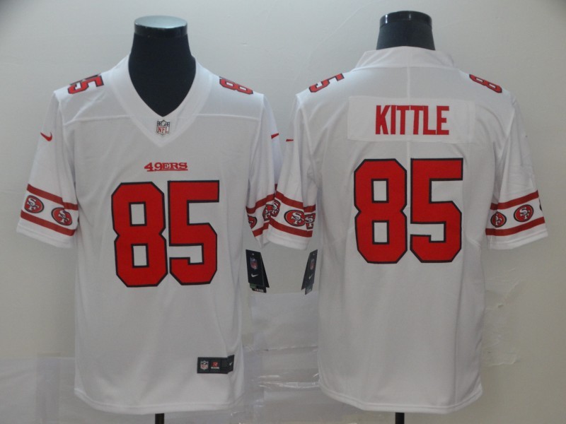 Men's San Francisco 49ers #85 George Kittle White Player Game Jersey