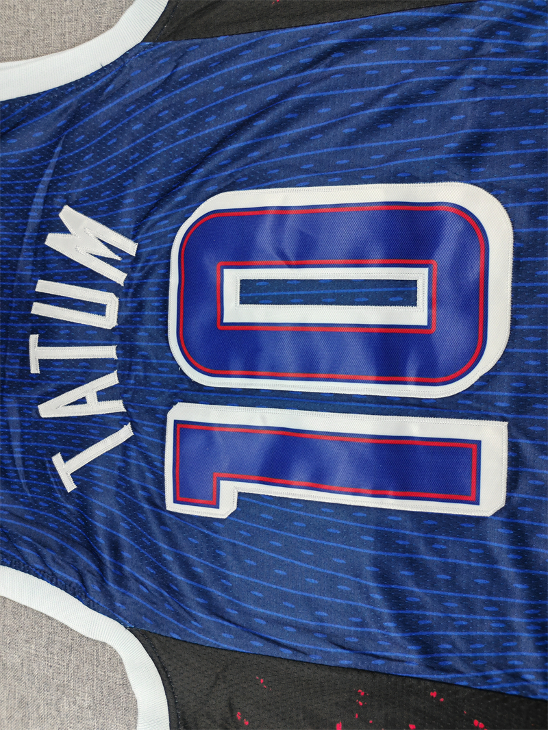 Men's 2024 USA Dream Team Jayson Tatum #10 Navy Authentic Player Jersey
