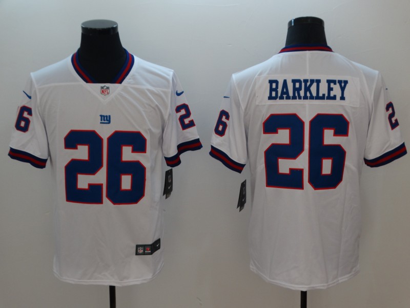Men's New York Giants Saquon Barkley #26 White Game Jersey