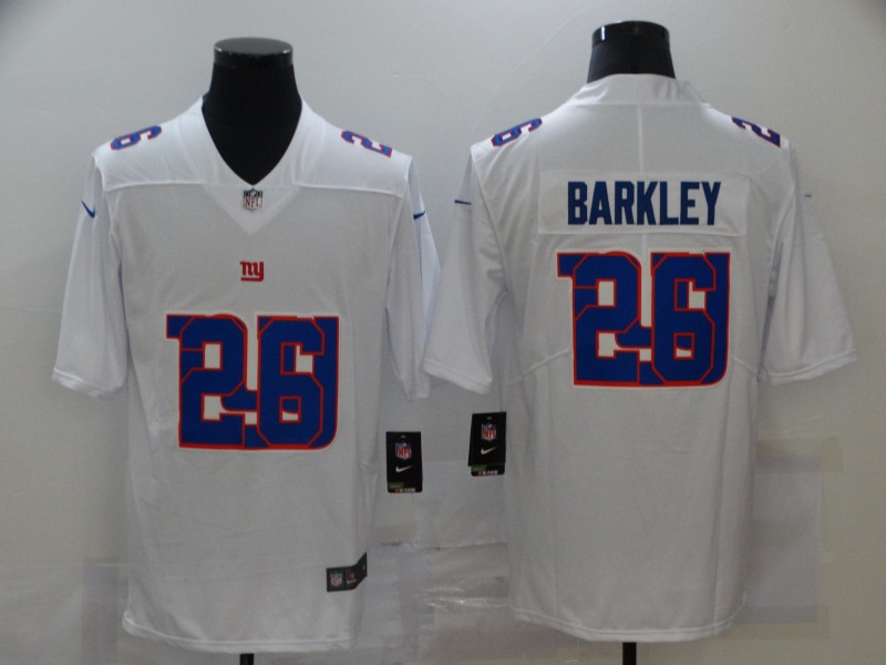Men's New York Giants #26 Saquon Barkley White Player Game Jersey