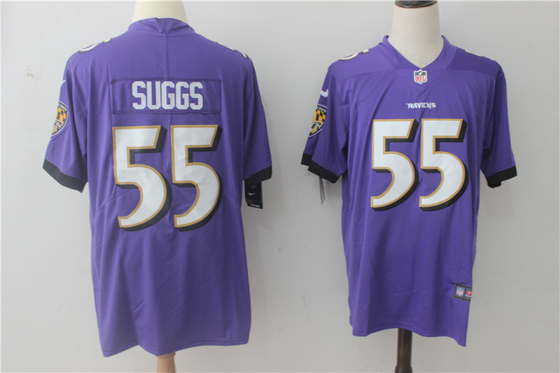 Men's Baltimore Ravens Terrell Suggs #55 Purple Game Jersey