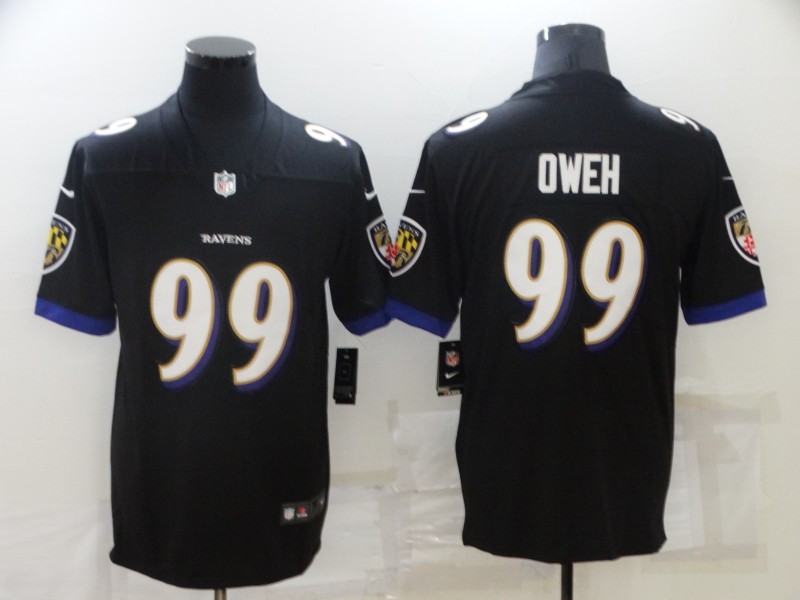 Men's Baltimore Ravens Odafe Oweh #99 Black Game Jersey