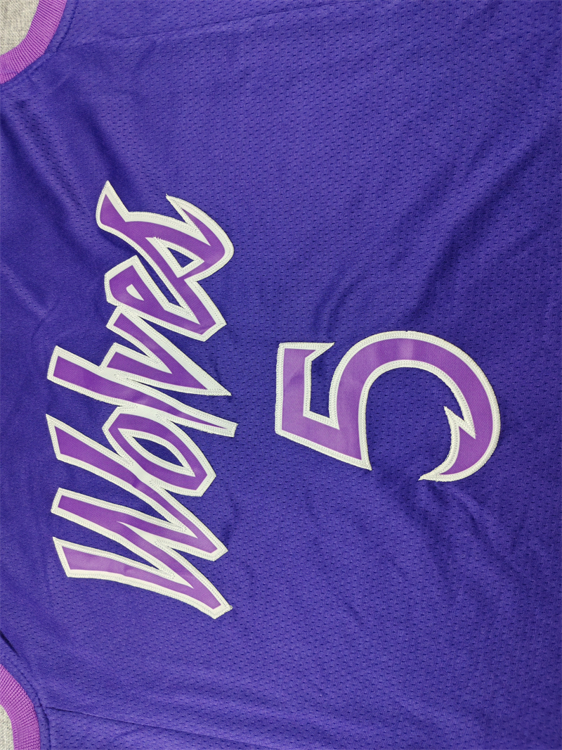Men's Minnesota Timberwolves Anthony Edwards #5 Purple 2025/26 Swingman Jersey - City Edition