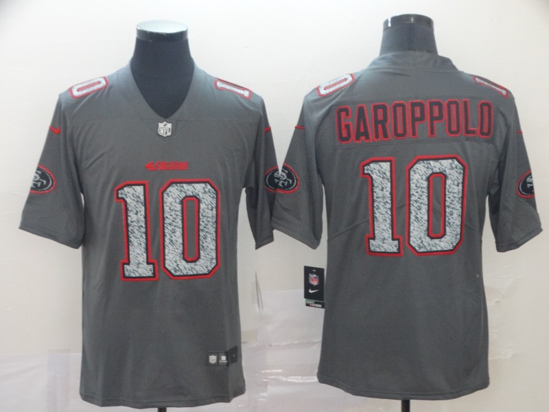 Men's San Francisco 49ers Jimmy Garoppolo #10 Gray Game Player Jersey