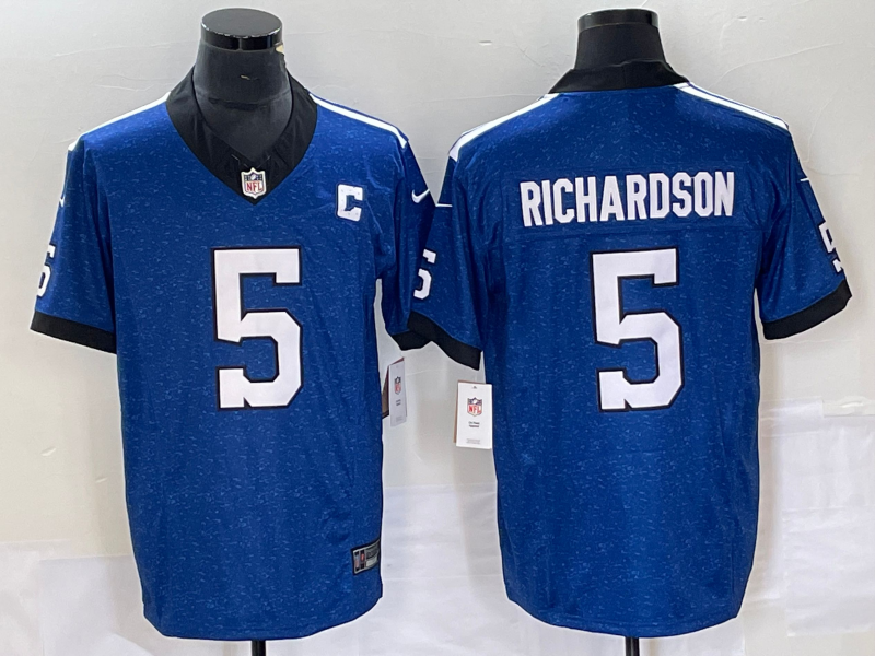 Men's Indianapolis Colts Anthony Richardson #5 Royal Indiana Nights Alternate Game Jersey
