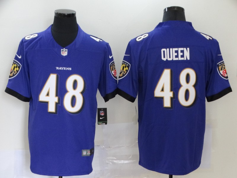 Men's Baltimore Ravens Patrick Queen #48 Purple Game Player Jersey