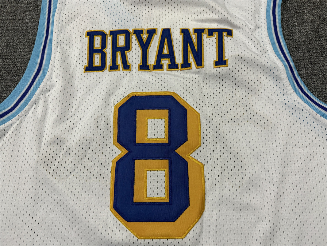 Men's Los Angeles Lakers Kobe Bryant 1996-97 White Hardwood Classics Authentic Jersey