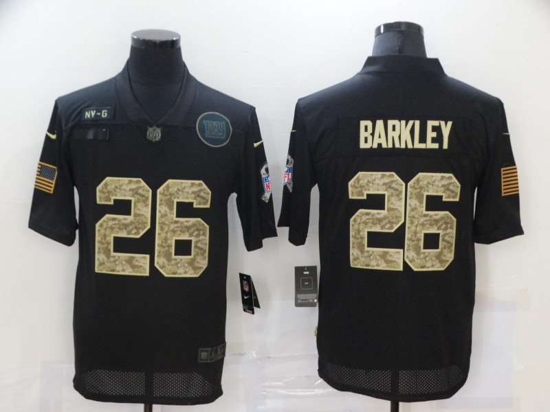 Men's New York Giants #26 Saquon Barkley Black Player Game Jersey