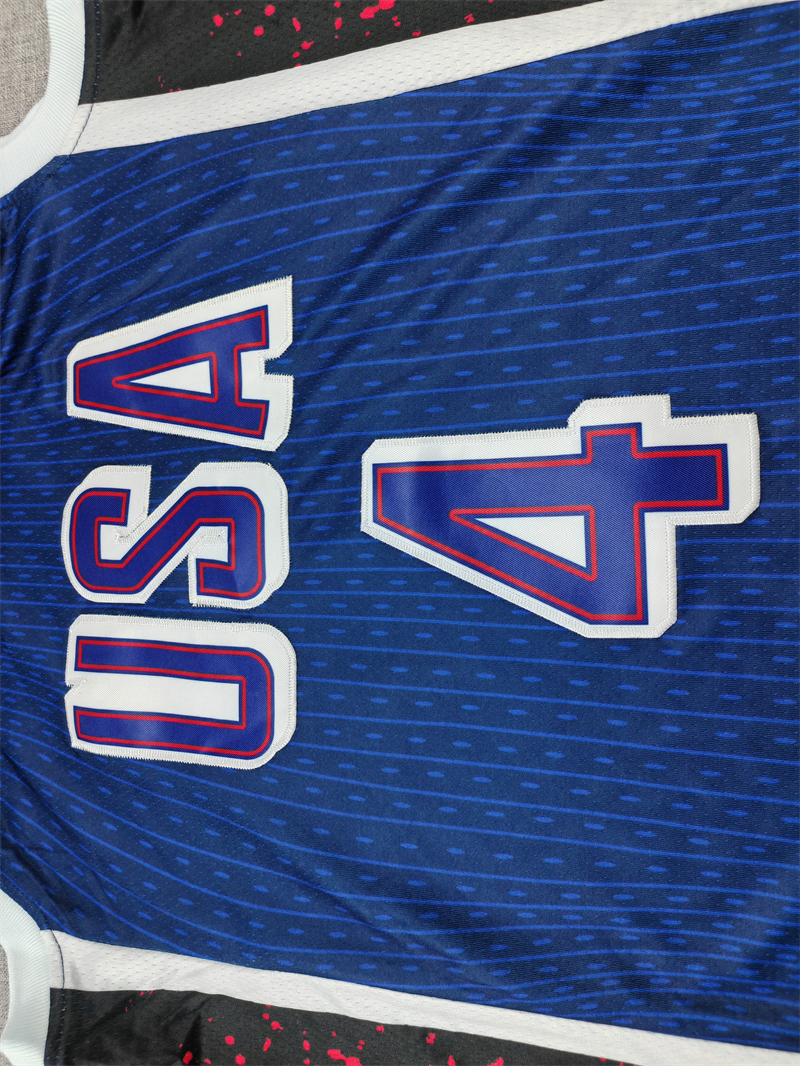 Men's 2024 USA Dream Team Stephen Curry #4 Navy Authentic Player Jersey