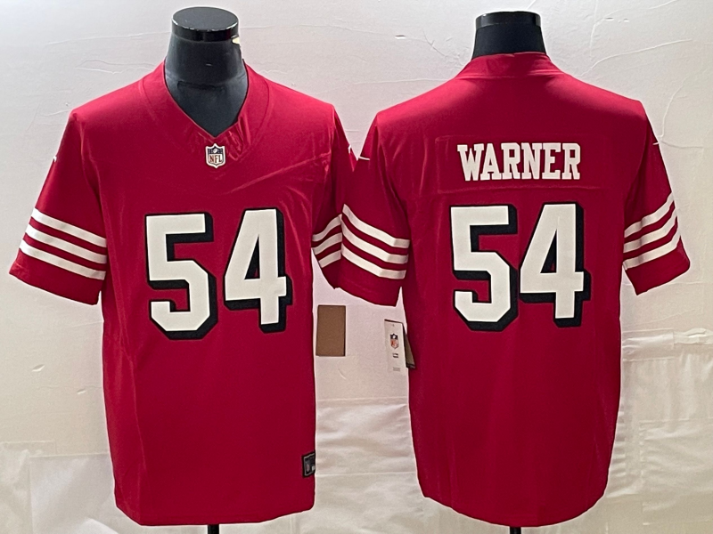 Men's San Francisco 49ers Fred Warner #54 Red Game Player Jersey
