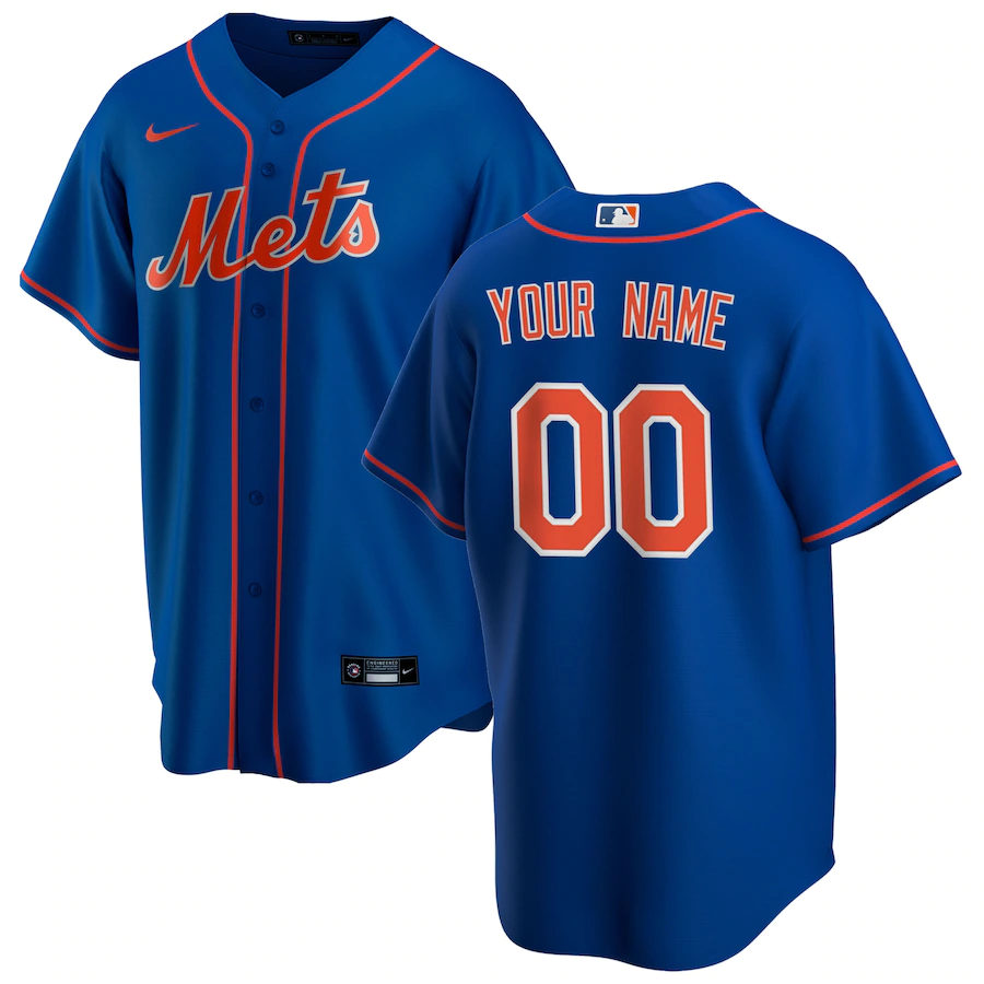 Men's New York Mets Royal Alternate Replica Custom Jersey