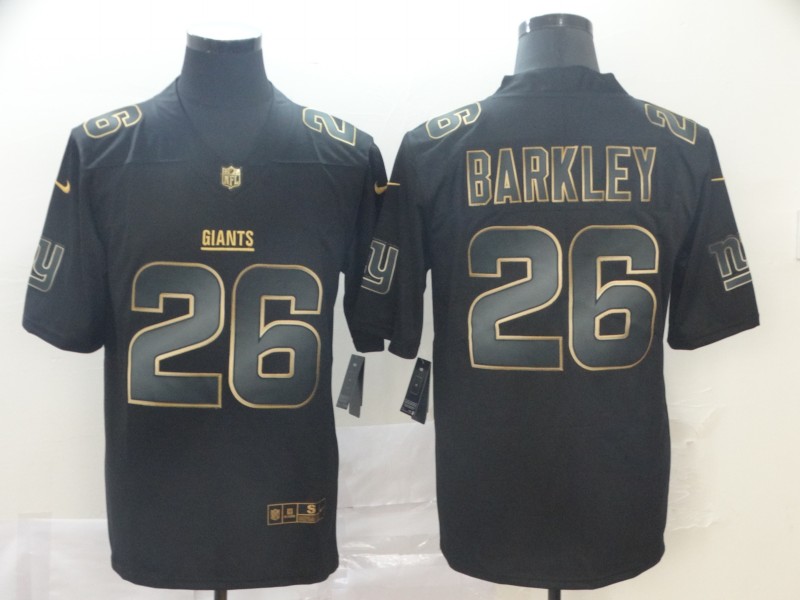 Men's New York Giants Saquon Barkley #26 Black Player Game Jersey