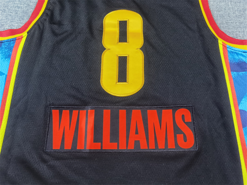 Men's Oklahoma City Thunder Jalen Williams #8 Black 2024/25 Swingman Player Jersey - City Edition