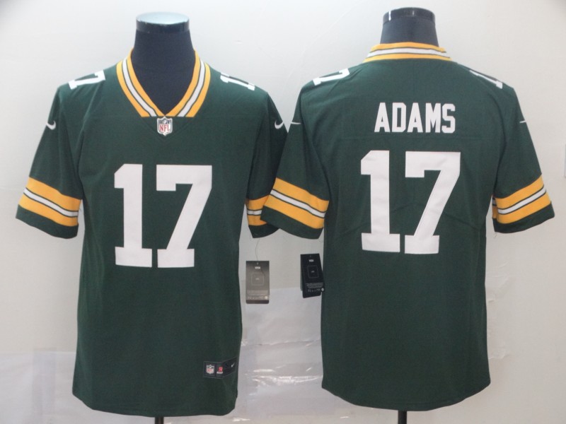 Men's Green Bay Packers Davante Adams #17 Green Team Game Jersey